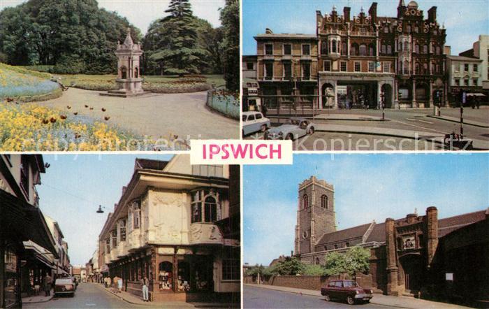 Ipswich The Arboretum Butter Market and Ancient House Lloyds Avenue Wolseys Gate