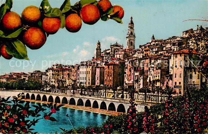 Menton Alpes Maritimes Vue generale du Vieux Menton
