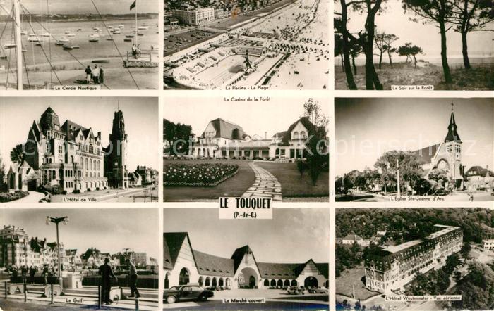 Le Touquet Cercle Nautique Hotel de Ville Le Golf Marche couvert Le Casino de la