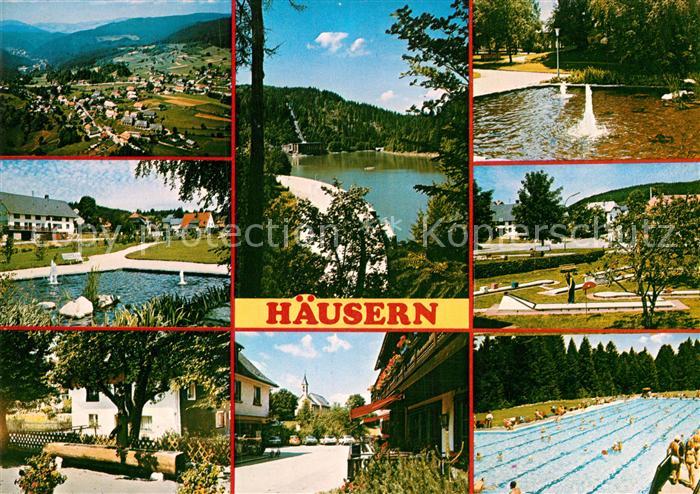 Haeusern Schwarzwald Fliegeraufnahme Schluchsee Teich Minigolf Brunnen Schwimmba