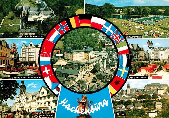 Hachenburg Westerwald Kloster Marienstatt Schwimmbad Brunnen Alter Markt Schloss
