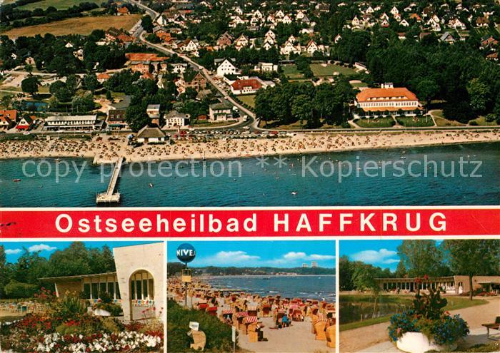 Haffkrug Ostseebad Fliegeraufnahme Kurpark Strandpartien