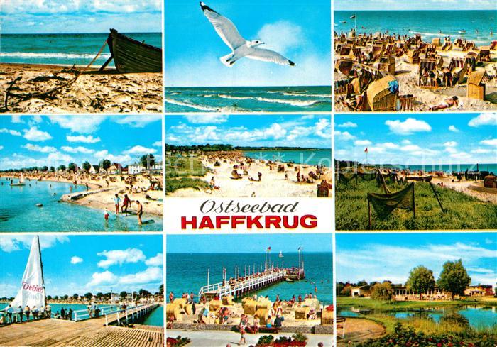 Haffkrug Ostseebad Strandpartien Moewe Seebruecke