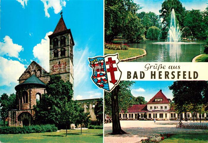 Bad Hersfeld Kirche Kurpark Fontaene Kurhaus