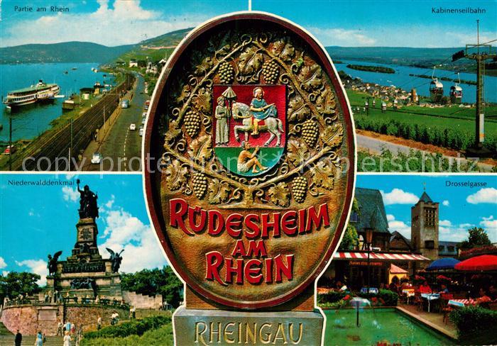 Ruedesheim Rhein Kabinenseilbahn Niederwalddenkmal Drosselgasse