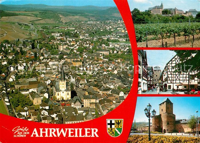Ahrweiler Ahr Fliegeraufnahme Schloss Fachwerkhaus Burg