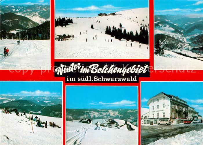 Belchen Baden Winterpanorama Skipisten Skilifte Hotel Belchenhaus