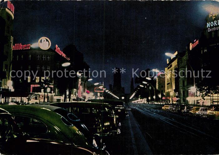 BERLIN  CITY Kurfuerstendamm bei Nacht