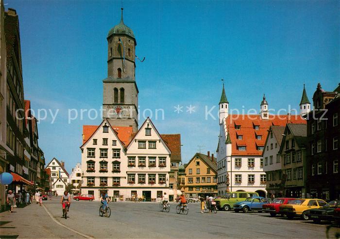 Biberach Riss Marktplatz mit Stadtpfarrkirche St Martin