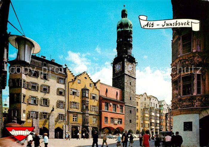 Innsbruck Altstadt Herzog Friedrich Str Buergerhaeuser Altes Rathaus Stadtturm