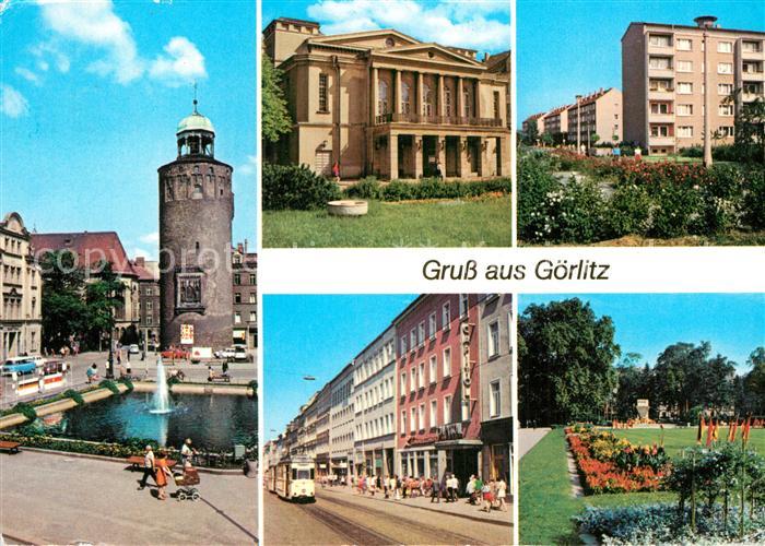 Goerlitz Sachsen Marienplatz Frauenturm Gerhart Hauptmann Theater Neubaugebiet B