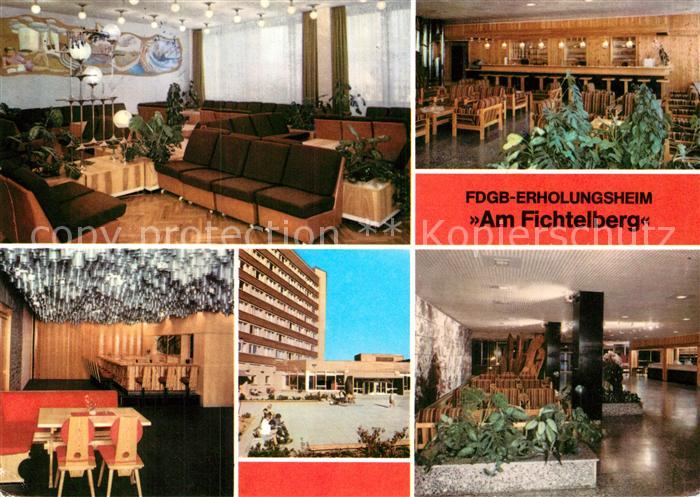 Oberwiesenthal Erzgebirge FDGB Erholungsheim Am Fichtelberg Buecherei Hallenbar