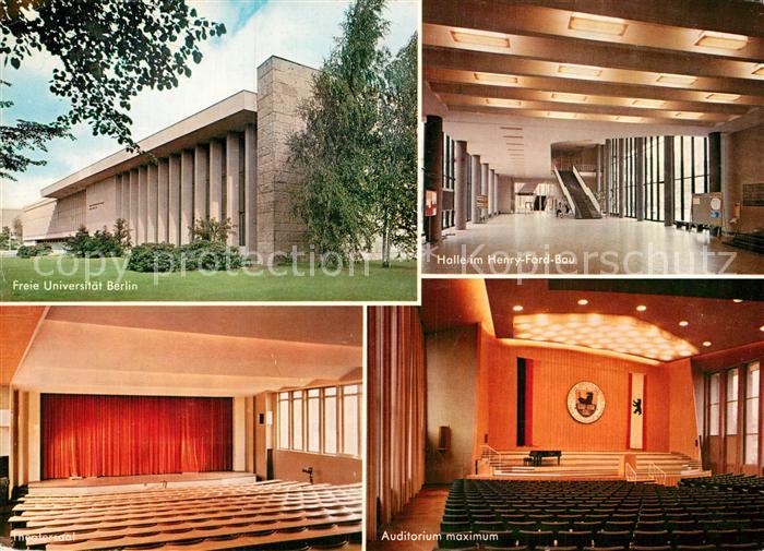 BERLIN CITY Freie Universitaet Halle im Henry Ford Bau Theatersaal Auditorium m