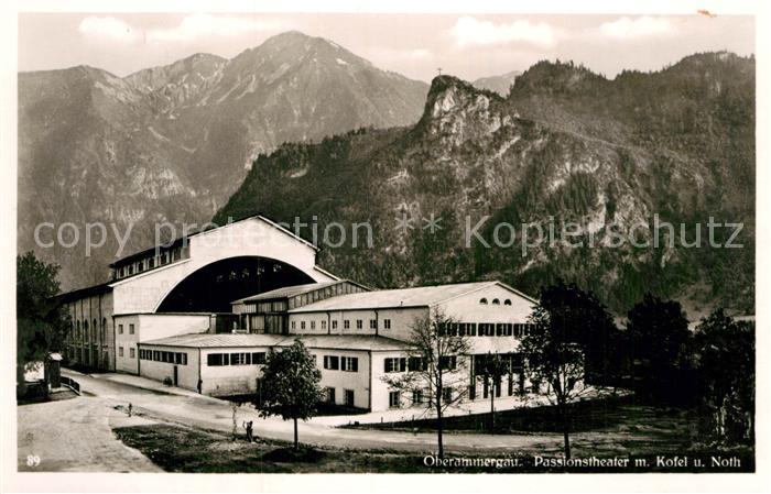 Oberammergau Passionstheater mit Kofel und Noth Ammergauer Alpen