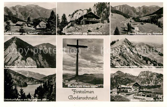 Bodenschneid Firstalmen Brecherspitzkreuz Spitzingsee Alpenpanorama