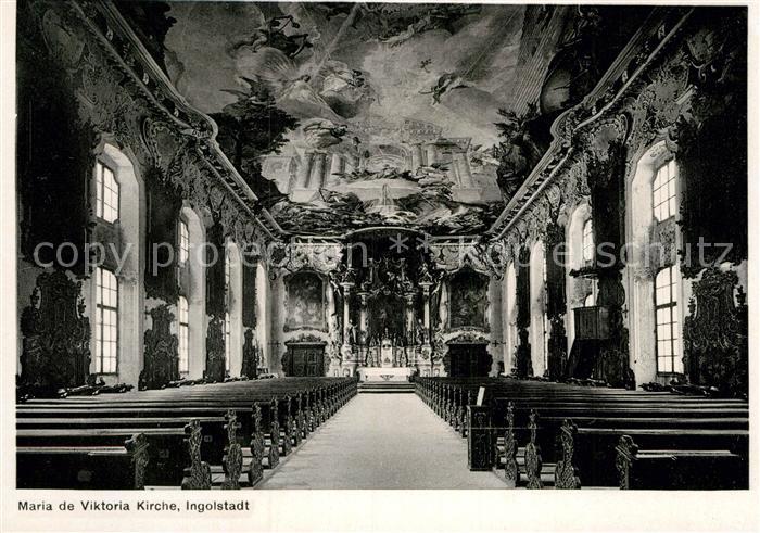 Ingolstadt Donau Maria de Viktoria Kirche Innenansicht Fresken