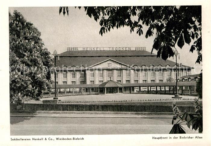 Biebrich Wiesbaden Sektkellereien Henkell & Co Hauptfront Biebricher Allee
