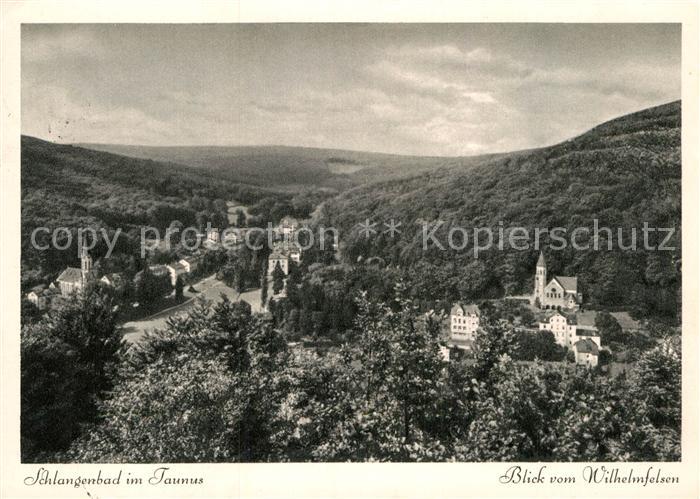 Schlangenbad Taunus Panorama Blick vom Wilhelmfelsen