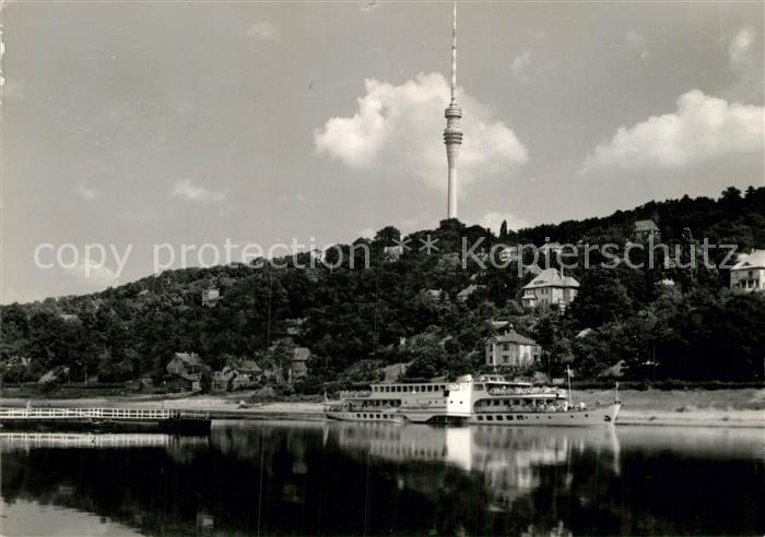 Wachwitz MS Wilhelm Pieck Elbe Fernsehturm