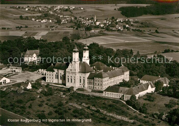 Roggenburg Schwaben Kloster mit Ingstetten im Hintergrund Fliegeraufnahme