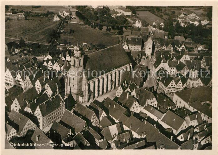 Dinkelsbuehl Zentrum Kirche Fliegeraufnahme