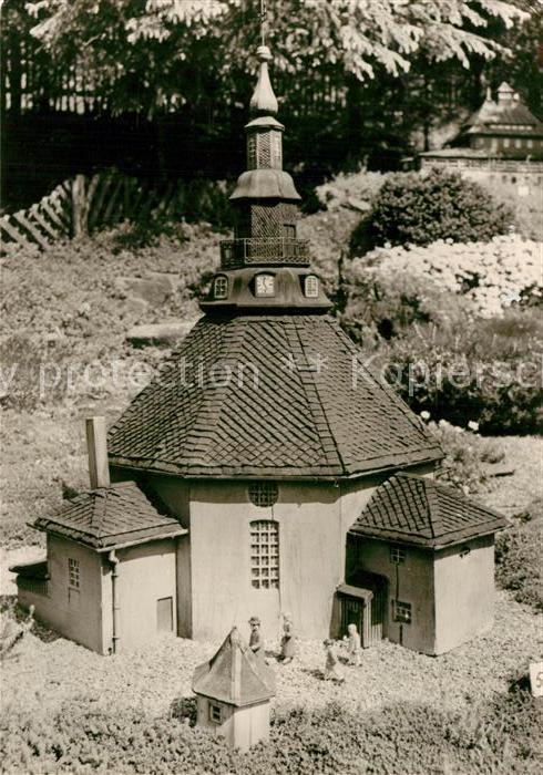Oederan Kleinerzgebirge Kirche des Spielzeugdorfes Seiffen Miniaturpark