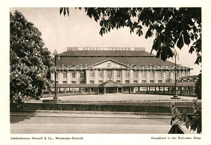 Biebrich Wiesbaden Sektkellereien Henkell % Co Hauptfront Biebricher Allee