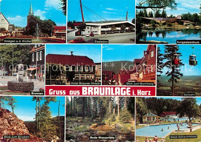 Braunlage Kirche Brunnen Brocken Bode Wasserfaelle Hotel Wurmberg Eisstadion Kur