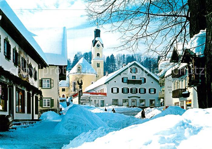 Bad Kohlgrub Hauptstrasse Pfarrkirche St Martin im Winter