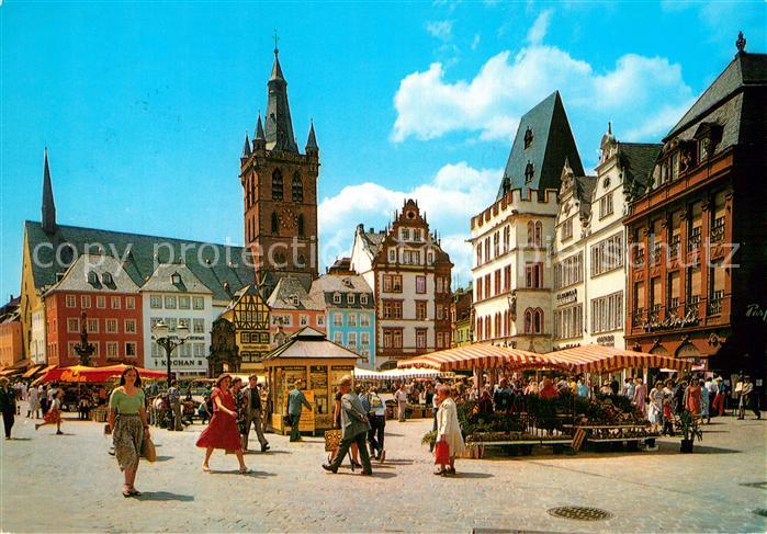 Trier Hauptmarkt mit St Gangolf Kirche