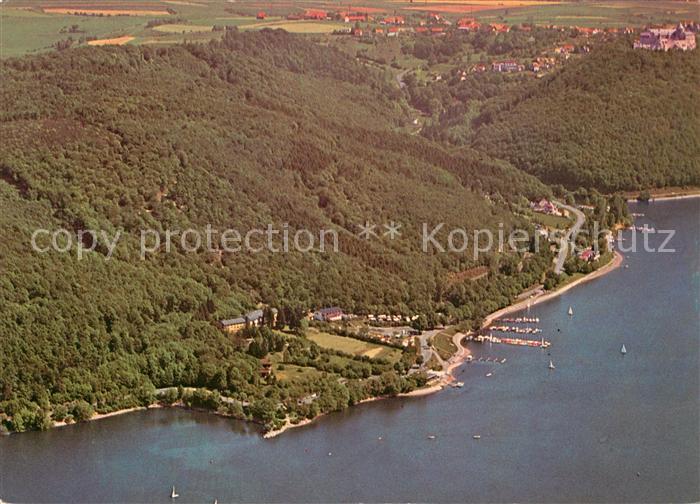 Waldeck Edersee Luftkurort Fliegeraufnahme