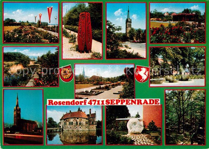 Seppenrade Teilansichten Park Kirche Wasserschloss Denkmal Muschel