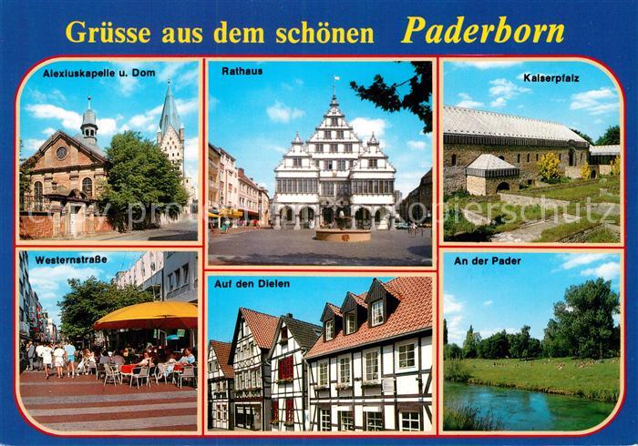 Paderborn Alexiuskapelle Dom Rathaus Kaiserpfalz Westernstrasse Auf den Dielen F