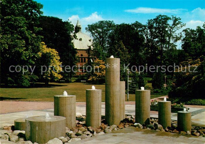 Nordhorn Partie im Stadtpark Blick auf Augustinuskirche