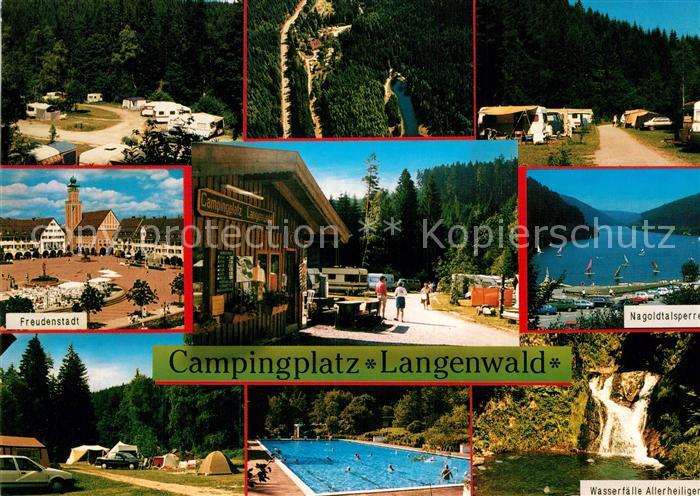 FREUDENSTADT BW Campingplatz Langenwald im Schwarzwald Freibad Wasserfaelle Alle