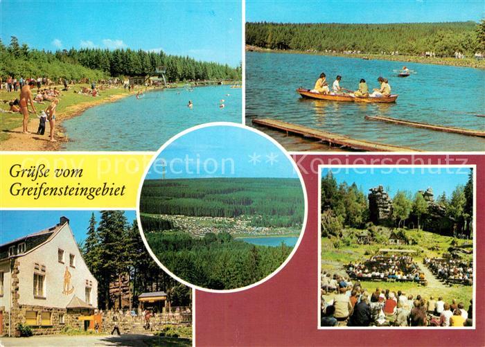 Greifensteine Erzgebirge Freibad am Greifenbachstauweiher Berggaststaette Greife