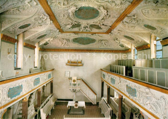 Greifenstein Hessen Schlosskirche 17. Jhdt. Innenansicht Stuck