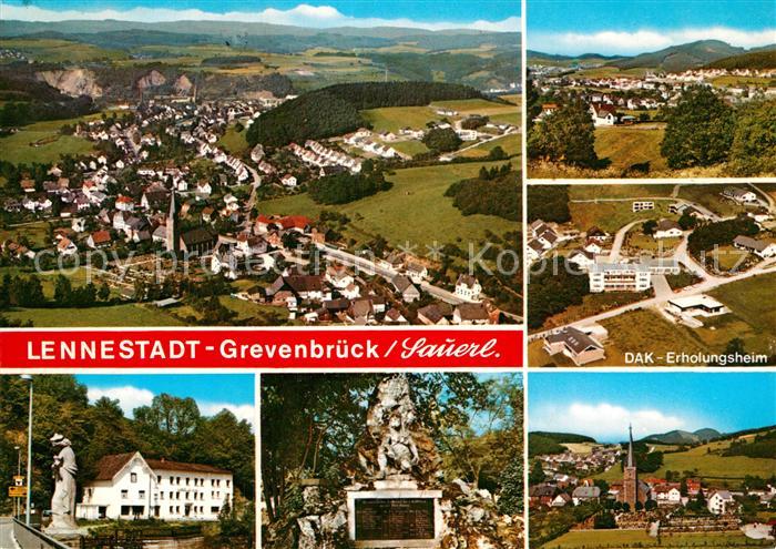 Grevenbrueck Fliegeraufnahme DAK Erholungsheim Gedenkstein Statue