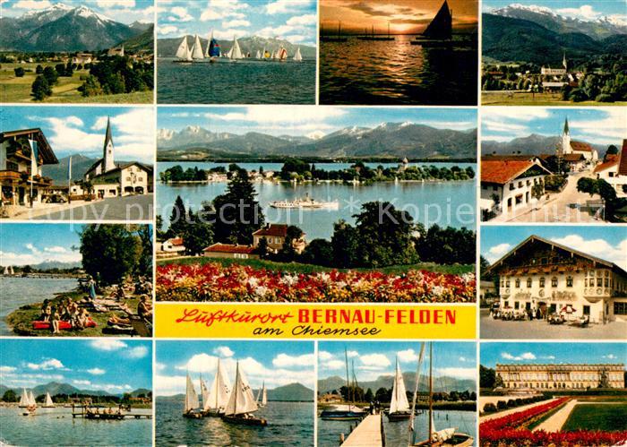 Felden Chiemsee Panorama Fraueninsel Alpen Segeln Badestrand Sonnenuntergang Her