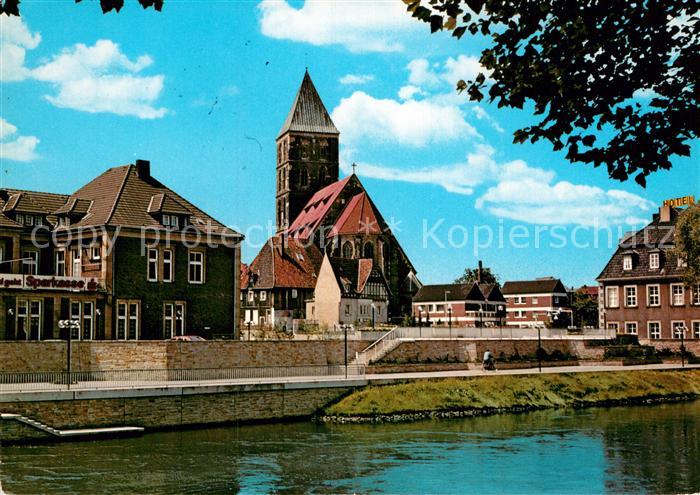 Rheine Uferstrasse an der Ems Kirche