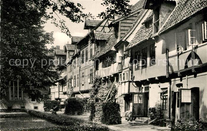 Lemgo Lippe NRW Alte Fachwerkhaeuser hinter St Nicolai Alte Hansestadt