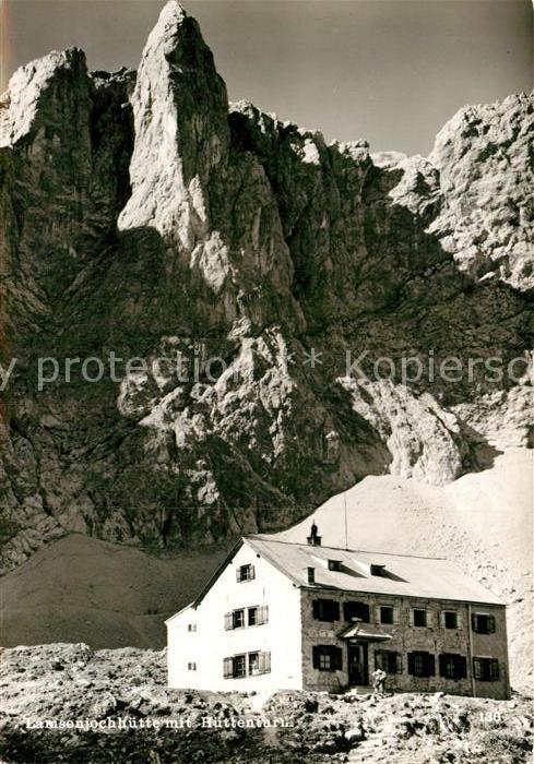 Lamsenjochhuette Berghaus Karwendelgebirge