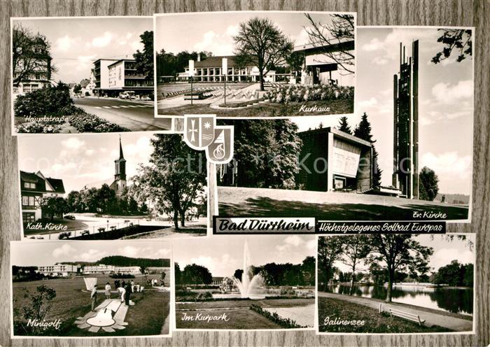 Bad Duerrheim Hauptstrasse Kurhaus Kirche Minigolf Kurpark Salinensee