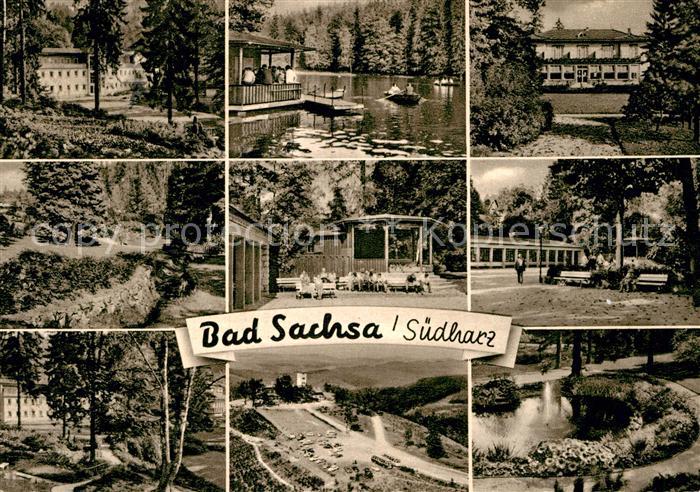 Bad Sachsa Harz Kurpark Kurhaus Teich Bootfahren