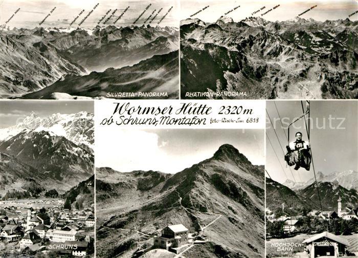 Schruns Vorarlberg Silvretta Rhaetikon Panorama Berghaus Bergwandern Hochjochbah