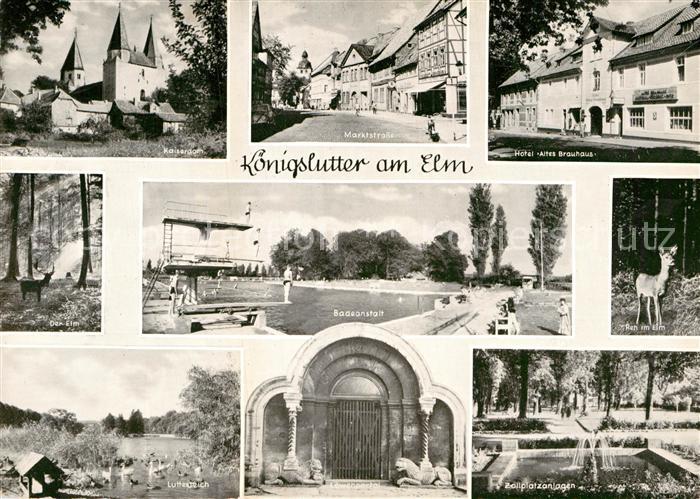 Koenigslutter Elm Kaiserdom Teich Marktstrasse Freibad Portal Hotel Reh Parkanla