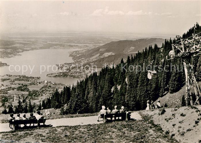 Rottach-Egern Wallbergbahn Blick von Bergstation auf Tegernseer Tal