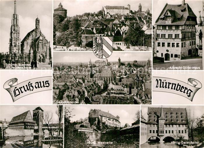 NueRNBERG  CITY Schoener Brunnen Frauenkirche Henkersteg Hallertor Burg Albrech