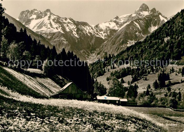 Gruben Oberstdorf Landschaftspanorama Bayerisches Allgaeu Alpen