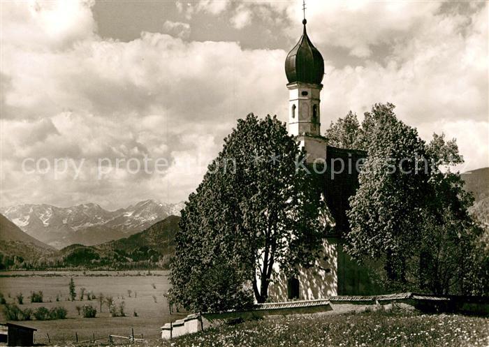 Ramsach Kirchl mit Wettersteingebirge